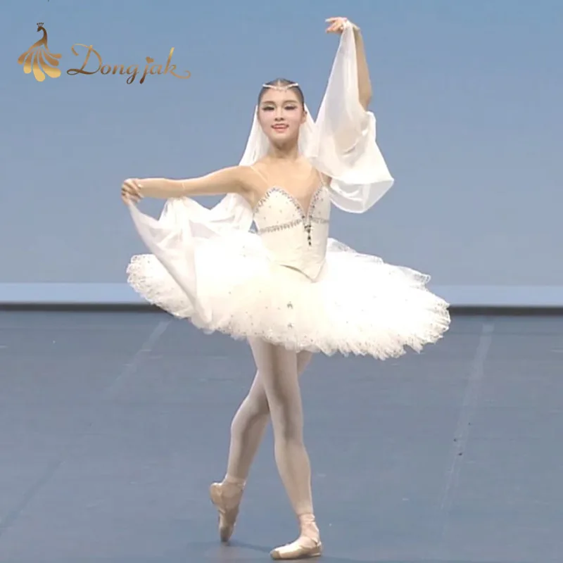 Adult Wear Ballet Dance Wear Skirt Tutu White Swan Lake Professional Gymnastics Show Clothing Dance Dress for Girls T-08