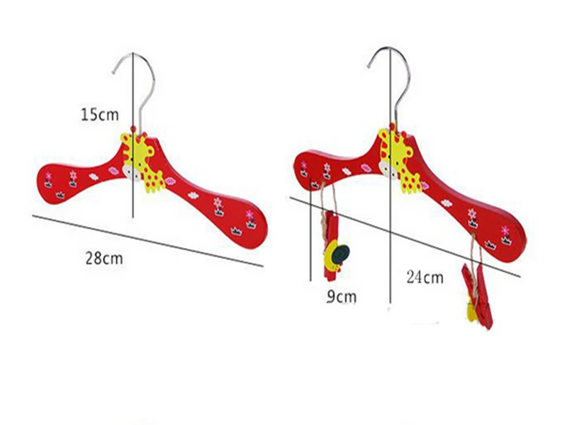 50 шт 28-см детские вешалки для одежды, деревянные животные, мультфильм детей, детские Нескользящие вешалки для одежды, шкаф, ткань
