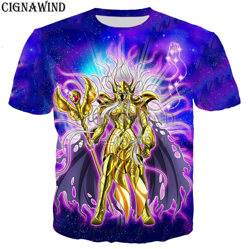 

New harajuku anime Saint Seiya t shirt men women t-shirts ikki Phoenix printed 3d t shirts casual streetwear hip hop summer tops