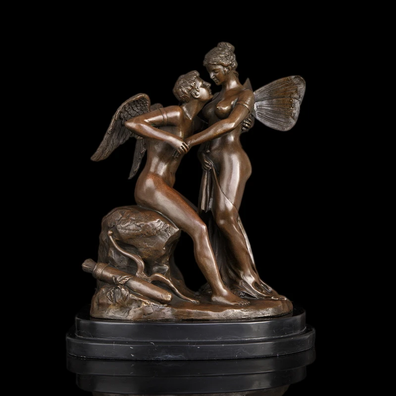 ATLIE BRONZES Mythology Affection Lovers Kiss Bronze Sculptures Gifts