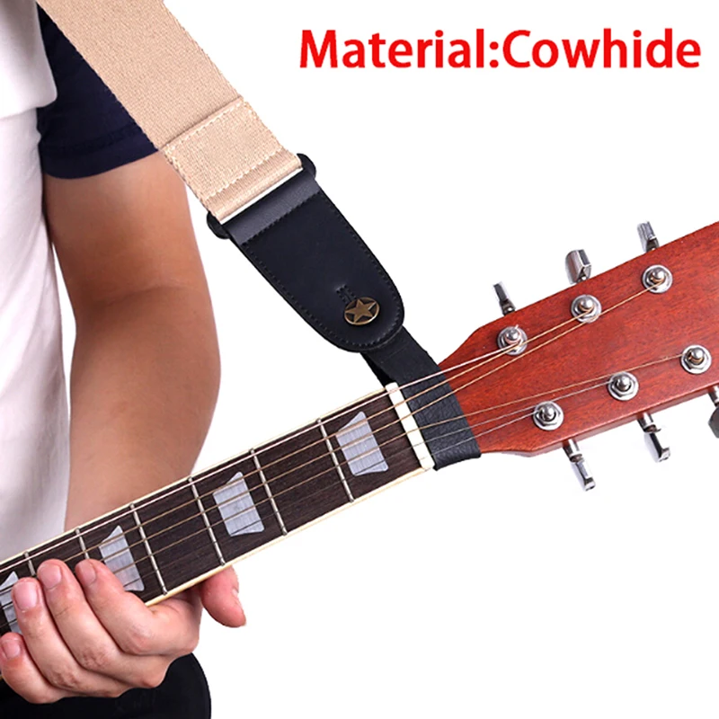 

1pc Classic Guitar Bass Leather Guitar Strap Holder Button Stringed Instruments Safe Lock For Acoustic Electric