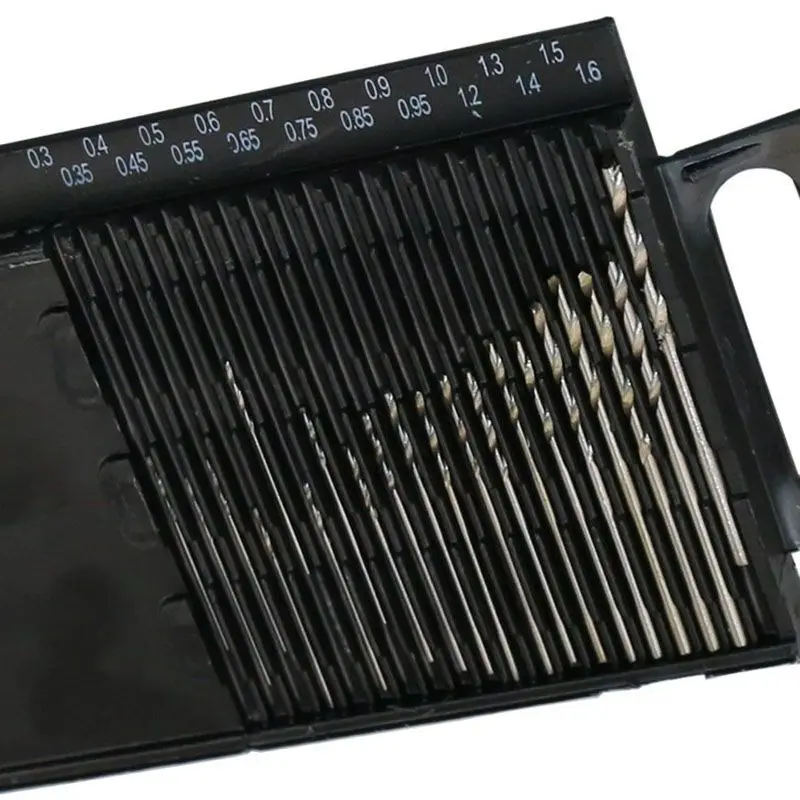 

20Pcs/set Drilling Bit 0.3mm-1.6mm Mini High Speed Steel HSS Micro Twist Drill Bit Set Power Tools Model Craft Case Repair Part