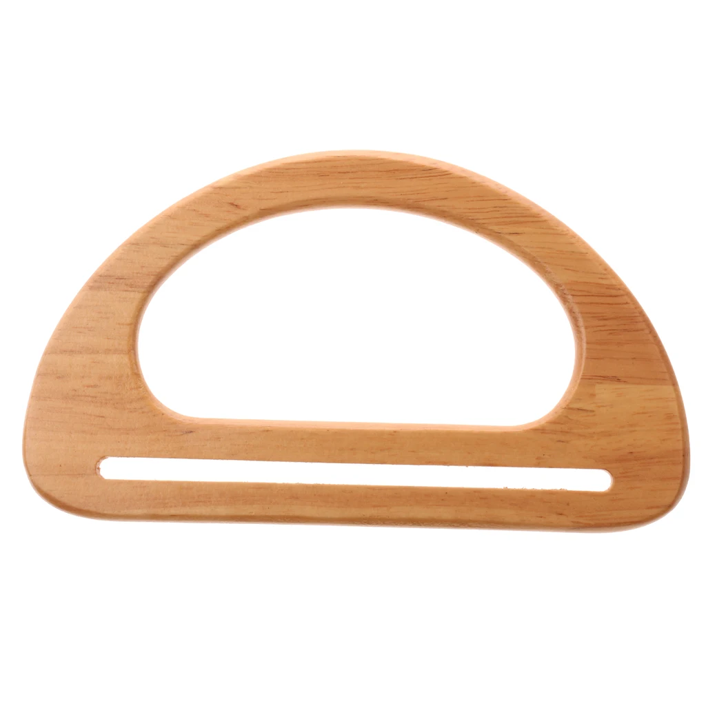 1 Piece Solid Slippy Wooden Handles Replacement Parts for Bag Handbags Canvas Shopping Tote DIY Handmade Supplies