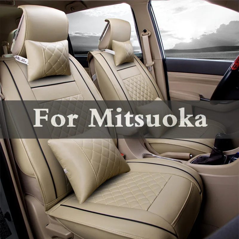 

2018 (Front + Rear)Set Leather Car Seat Cover Accessories Styling For Mitsuoka Galue Himiko Like Nouera Orochi Ray Ryoga Viewt