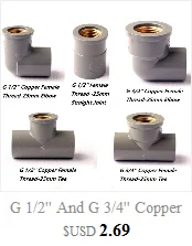 G 1/2 ''и G 3/4'' медная резьба X 25 мм прямой/локоть/тройник ПВХ трубы разъемы садовое орошение водопроводные трубы