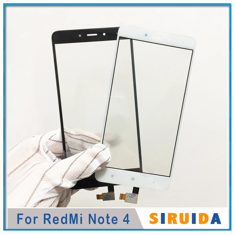 Сенсорный ЖК-экран дигитайзер Передняя стеклянная панель с гибким Note4 4X