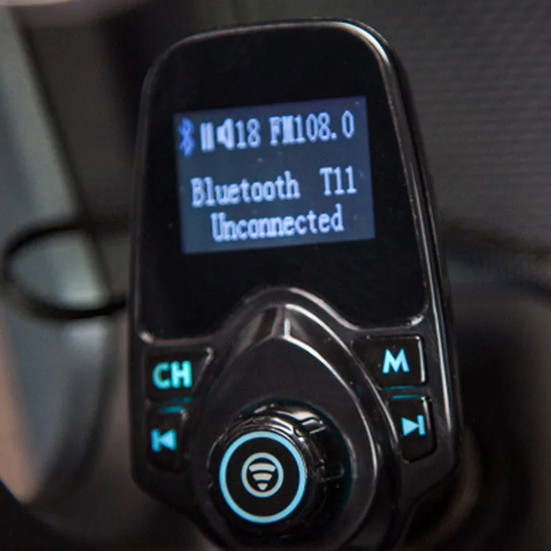 Автомобильный комплект jajabor с Bluetooth Hands Free FM передатчик Handsfree музыкальный приемник 5 в двойной USB зарядное устройство беспроводной Автомобильный mp3 плеер T11