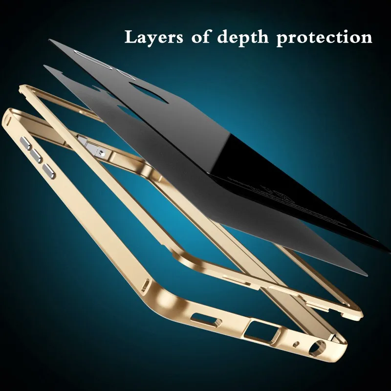 For huawei P9 case tempered glass cover metal bumper (12)