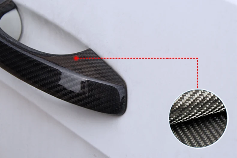 Накладка на дверную ручку из углеродного волокна для Volkswagen Golf 7 Tiguan, 3D наклейка из углеродного волокна для VW Tiguan Golf7, аксессуары для стайлинга автомобилей
