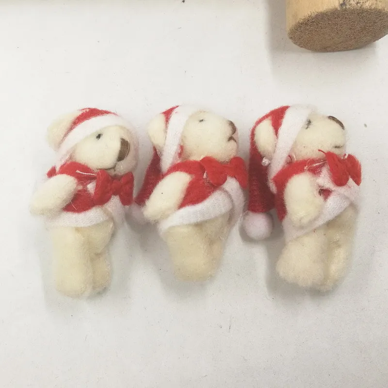 Mini Jointed Christmas Bear Dolls Cute Small Cartoon Joint Teddy Bear Dolls Keg Bag Phone Pendants Promotional Gift 4.5cm 100pcslot (5)