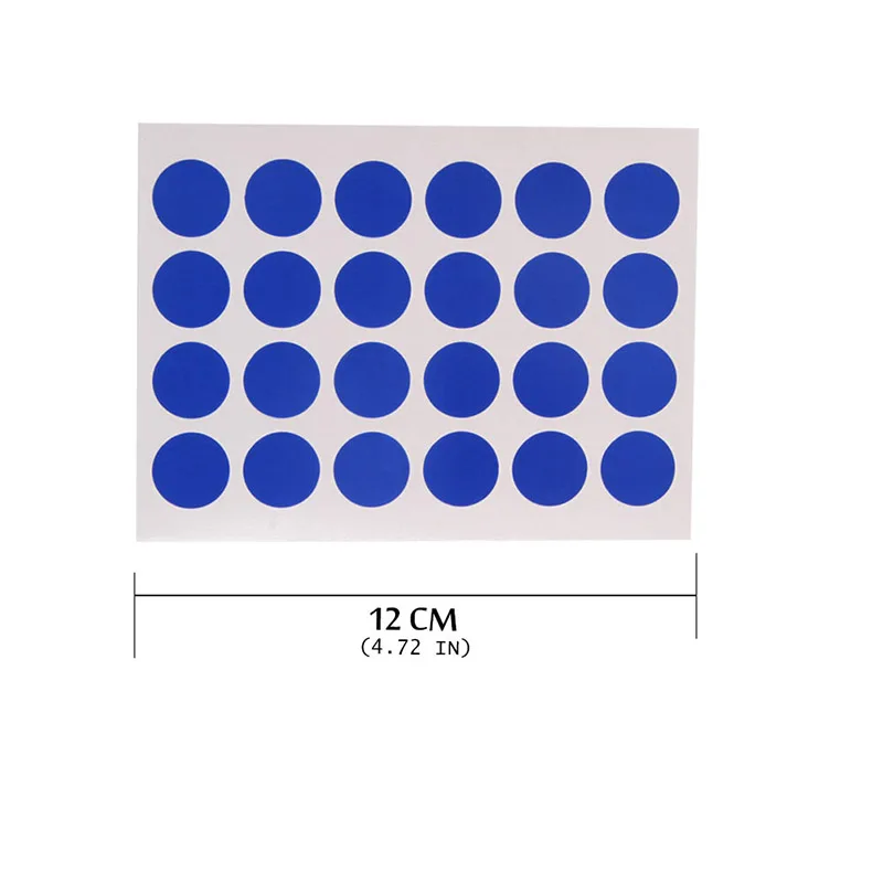 12 шт./компл. перманентные кодирования наклейки круглые стекла в горошек ярких Цвета набор этикеток
