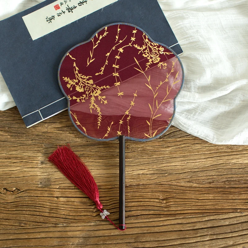 Летняя винтажная Китайская вышивка круглые вентиляторы красочные дропшиппинг изысканная ручная работа династия Хань украшение из шелка вееры - Цвет: color9