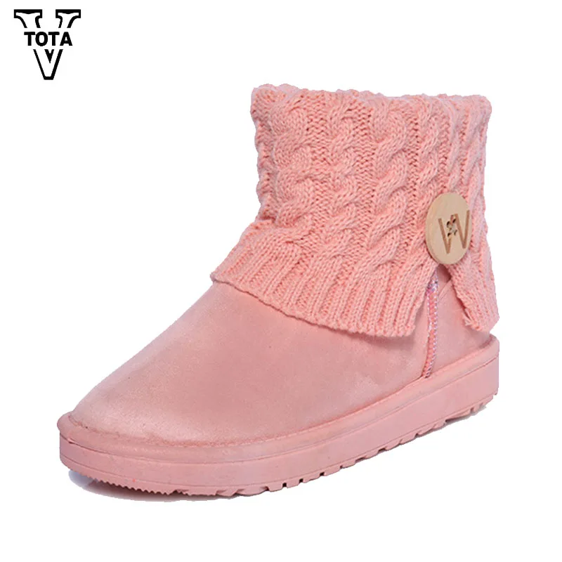 

VTOTA Fashion Winter Warm Boots Women Cozy Platform Shoes Woman Designer For Women Wholesale Botas Mujer Buckle Flock Flat HYDO3