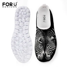 FORUDESIGNS/женская повседневная обувь на плоской подошве; летние дышащие сетчатые туфли для женщин; обувь на плоской подошве; легкая прогулочная обувь с принтом животных