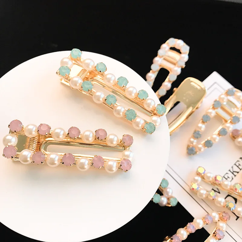 

1PC Hair Clips For Girls Opal Zircon Creative New Crystal Jelly Color Hairpin Clip G0404