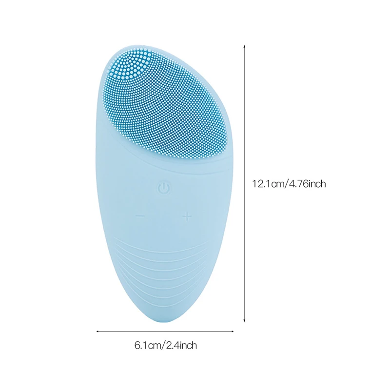 Sound Wave Facial Cleansing Brush Silicone High Frequency Vibration Face Pore Dirt Removal Waterproof Facial Cleaner Skin Care
