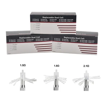 

Original Innokin iClear 30 Clearomizer Replacement Dual Coil Head Long Wick 1.5/1.8/2.1 Ohm 5pcs