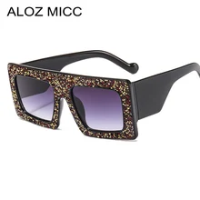 Aloz Micc Модные женские квадратные хрустальные Солнцезащитные очки женские дизайнерские солнцезащитные очки Женские винтажные солнцезащитные очки Oculos Q23