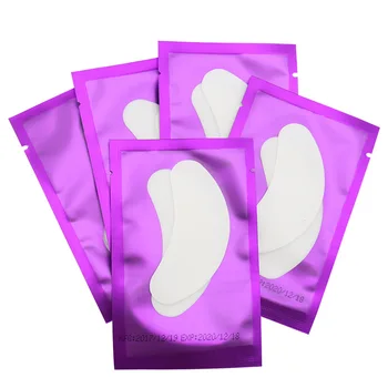 

2019 New 100 Pairs Eyelash Extension Under Gel Eye Pads Purple Eye Mask Paper Patches Tips Sticker Make Up Tools Mask Pack