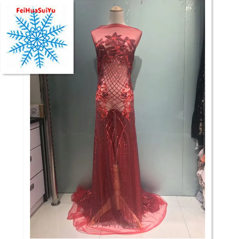 

2018 the latest sequins lace fabric high quality net tulle lace fabric with sequins in fashion style good choice for dressjlm162