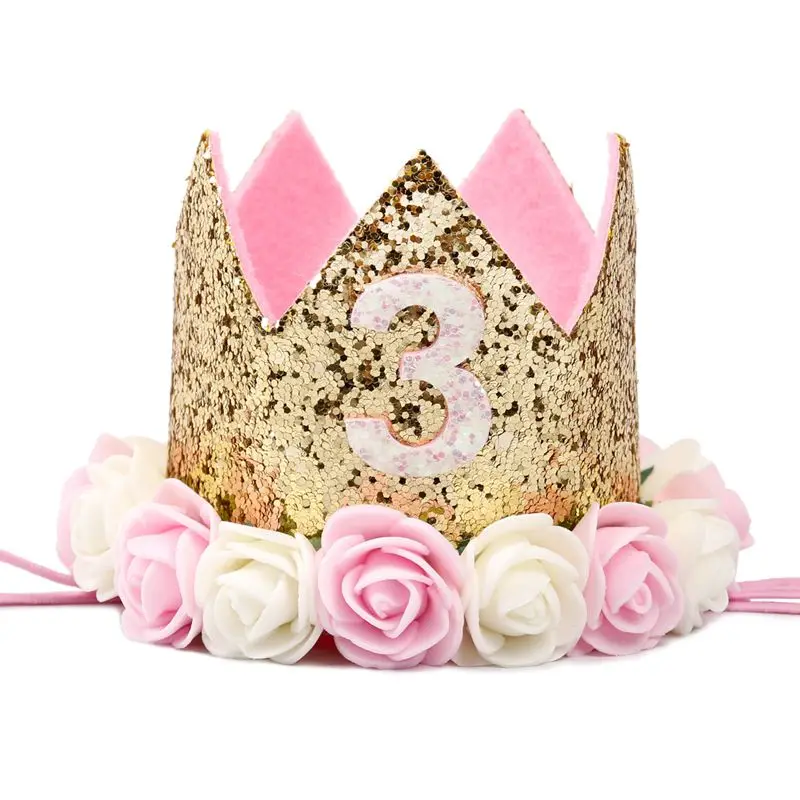 FENGRISE мои первые шляпы для вечеринки по случаю Дня Рождения Принцесса Корона мальчик девочка я один Счастливый 1-й День рождения украшения Дети юбилей - Цвет: Style 10