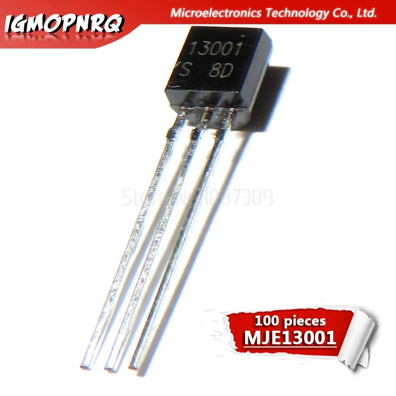 

100pcs MJE13001 13001 TO-92 600V 200MA NPN Transistor new original