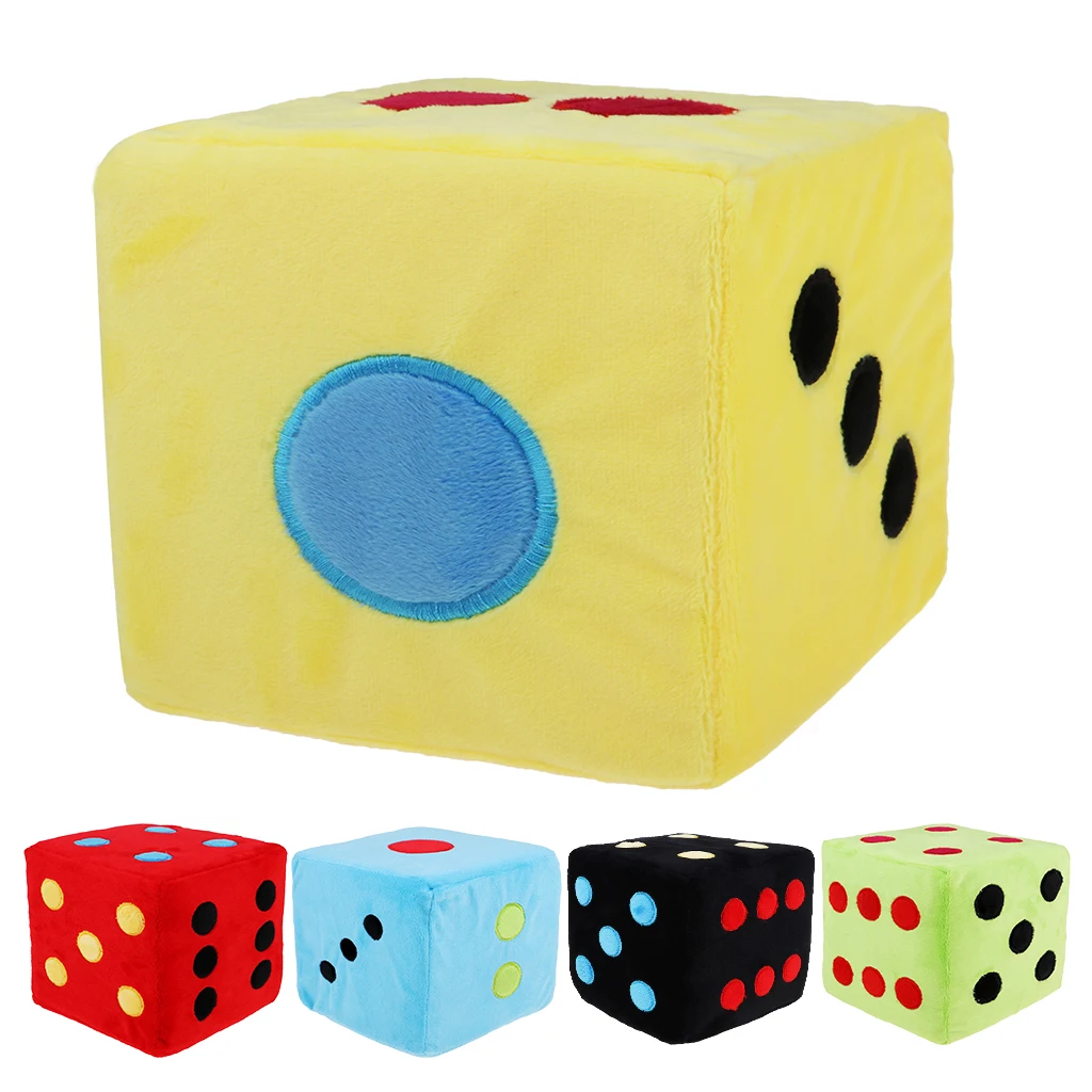 Plush Dice Stuffed Toy Dice Pillow Hang Car Dice Sofa Decoration Board Game