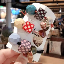 1 шт. цвет волновой точки квадратные волосы веревка девушка нерегулярные мяч лента для волос Группа G0503