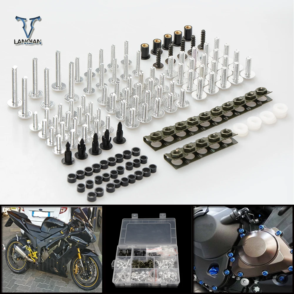 

CNC Universal Motorcycle Accessories Fairing/windshield Bolts Screw set For Yamaha xjr1300 FJR 1300 supertenere /xt1200ze yzf r3