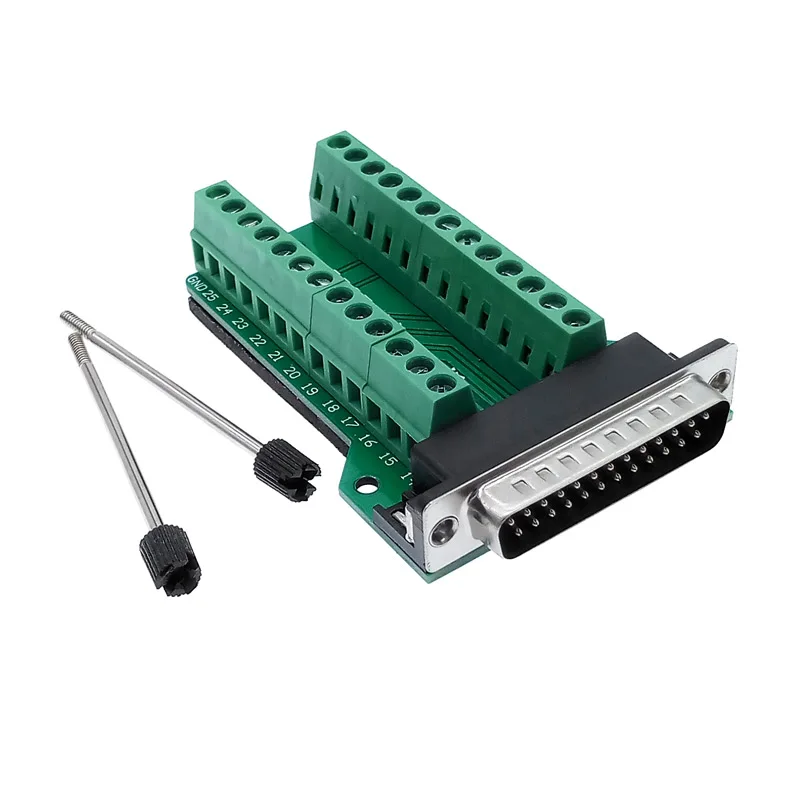 Фото DB25 D-SUB, 25-контактный модуль сигнала клеммы, печатная плата адаптера RS232, штекерные разъемы №4