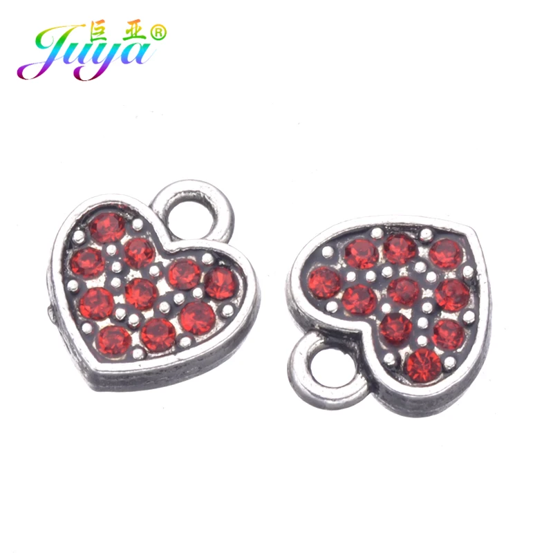 Эмалированные Подвески Juya DIY с фианитами подвески в форме сердца Национальный