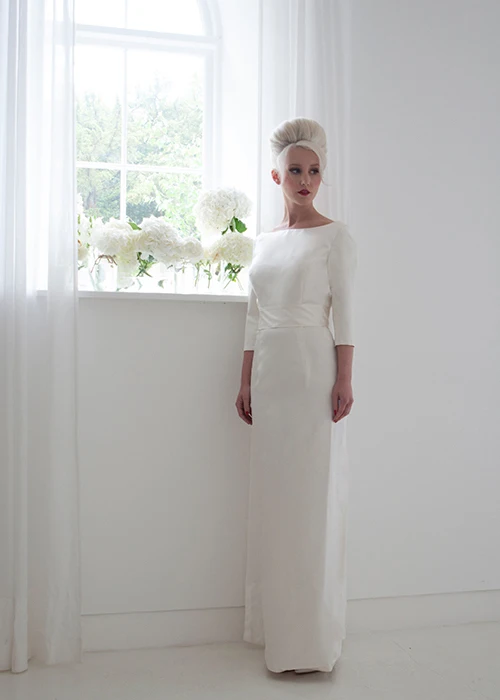 New Arrival Retro Wedding Dresses Sleek And Sophisticated Tailored New Arrival Retro Wedding Dresses Sleek And Sophisticated Tailored Column Straight Gown With Detachable Train In From Weddings