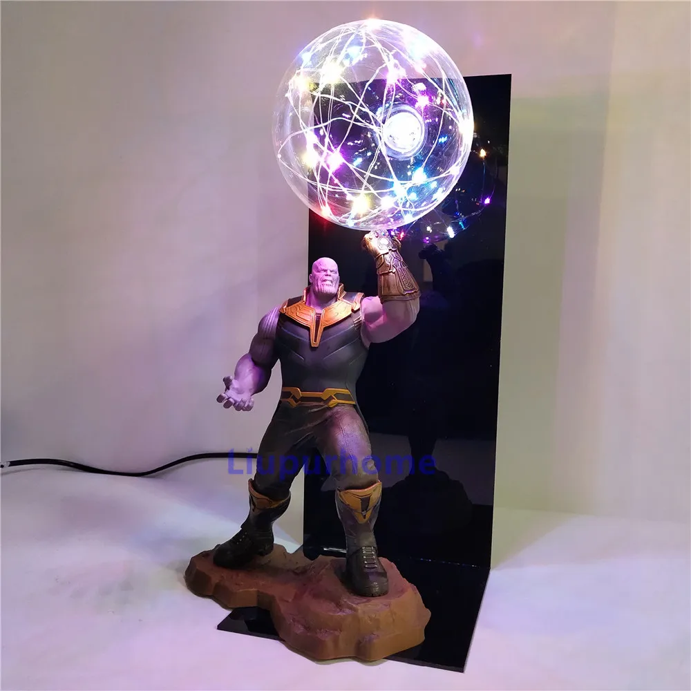 Мстители 4 завершающей танос перчатку Lampara светодиодный Ночной светильник с лампа-вспышка со знаком бесконечности войны светодиодный настольная лампа для детей Спальня MY1