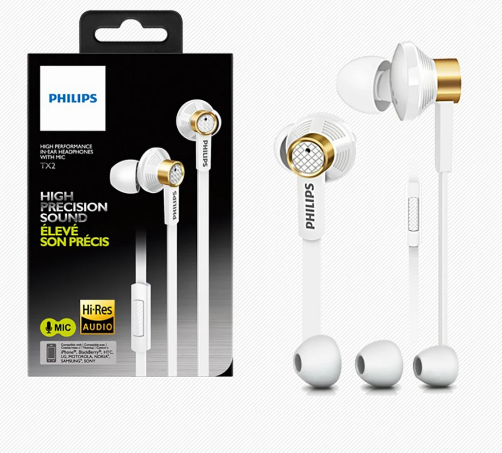 Philips Tx2 HiRes наушники с высоким разрешением HIFI fever наушники с шумоподавлением для huawei xiaomi iphone