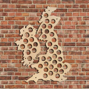 

Unique Design Wooden Maps United Kingdom Beer Cap Maps Decorative Map Home Decor Handmade Wall Mounted