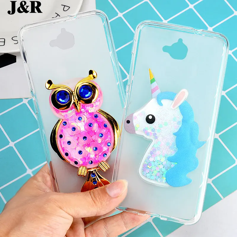 Case For Huawei Honor 4C Pro TIT-AL00 Y6 Pro TIT-L01 TIT-U02 Enjoy 5 Honor Holly2 Plus Cover Soft Glitter Liquid Quicksand Bags