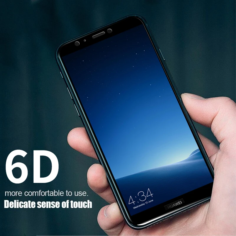 6D 9H закаленное стекло для huawei P Smart стекло Защита экрана полное покрытие для Huawey P Smart FIG взрывозащищенное стекло