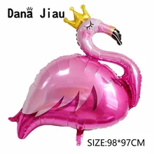 Danajiau coroa rosa flamingo folha balão ins cactus estilo feliz aniversário festa de casamento baloon decoração de casamento cisne dia de são patrício