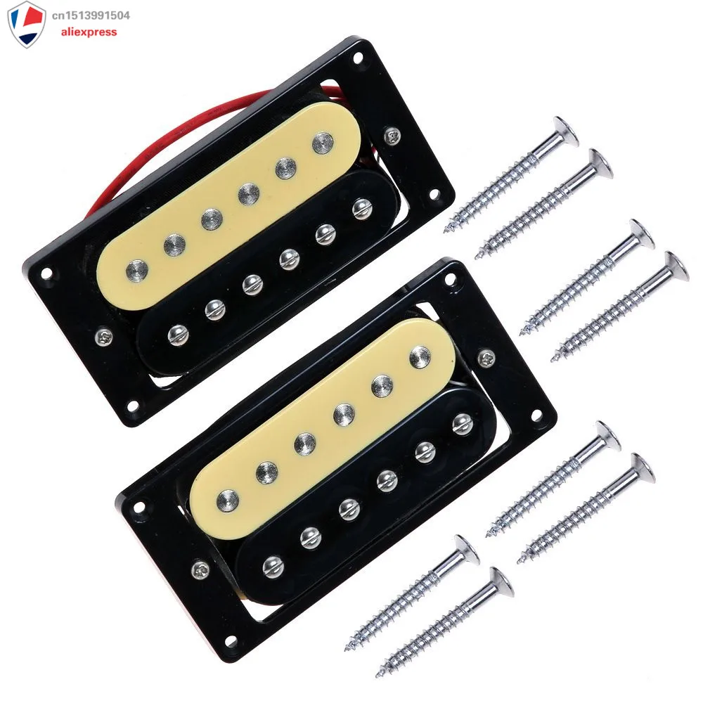 1set of 2 Zebra Faced Humbucker Double Coil Pickups Electric Guitarin
