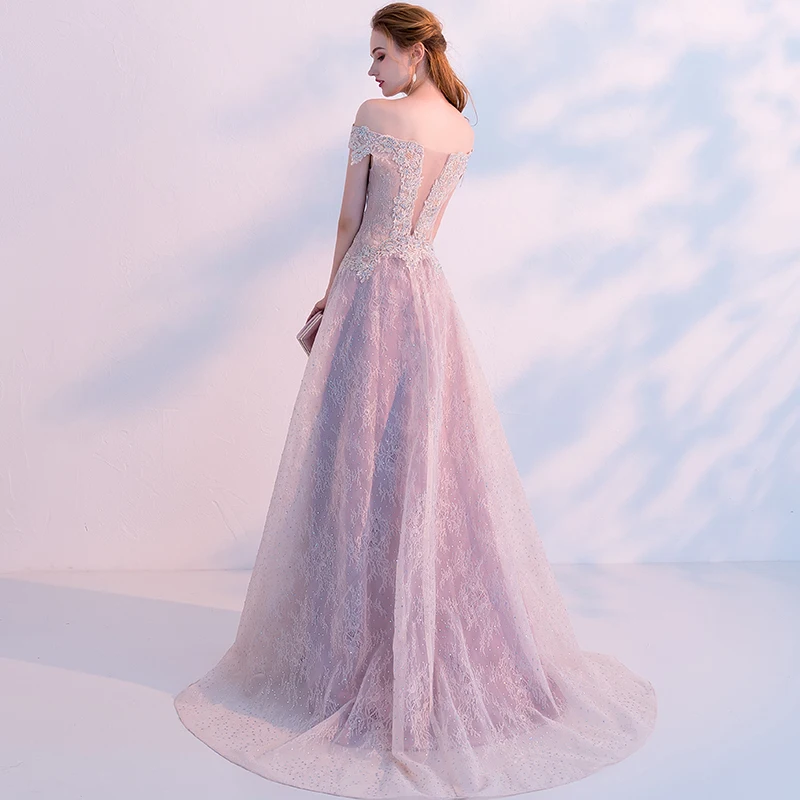 Elegant Evening Dress Long 2019 Lace Evening Gowns Off The Shoulder Prom Party Dresses Vintage Robe De Soiree Elegant Evening Dress Long 2019 Lace Evening Gowns Off The Shoulder Prom Party Dresses Vintage Robe De Soiree