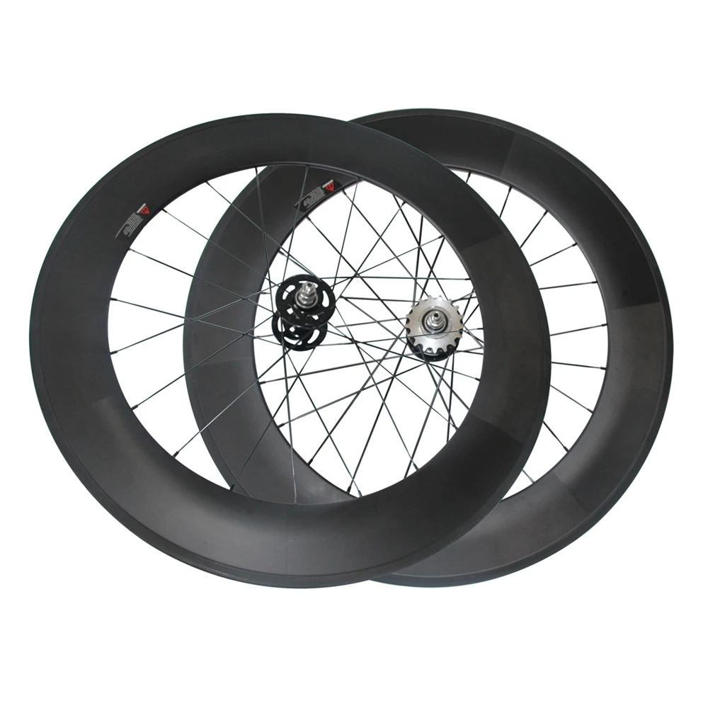 Top CSC Carbon Track Wheels 24/38/50/60/88mm Tubular and Clincher Track Wheelset Fixed Gear Wheelset With Fiexed Gear Hub 10