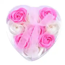9 шт. Ароматические Роза Лепесток мыло, средство для ванны Свадебная вечеринка подарок (розовый + белый), в сеточку Boby мыло для ухода за кожей