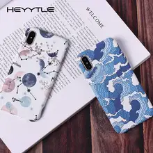 

Heyytle Sea Pattern Phone Case For iphone X 8 7 6 6S Plus Cases Couple Phone Cover Soft Luminous Aatte Shell All-inclusive Coque