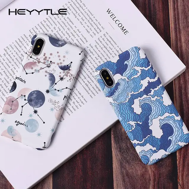 Cheap Heyytle Sea Pattern Phone Case For iphone X 8 7 6 6S Plus Cases Couple Phone Cover Soft Luminous Aatte Shell All-inclusive Coque
