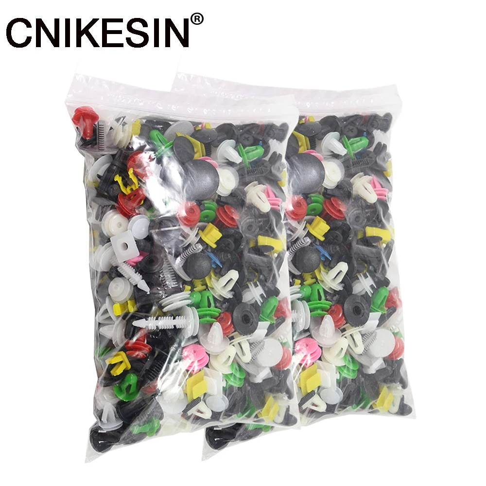 CNIKESIN 1000PCS Auto Door bumper Mixed car fastener Vehicle Car Bumper Clips Retainer Rivet audio install