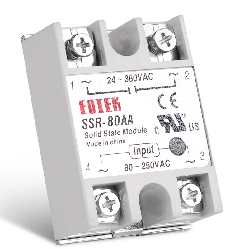 

10 шт SSR-80AA Однофазное твердотельное реле AA SSR 80A SSR 80-250V AC TO 24-380VAC