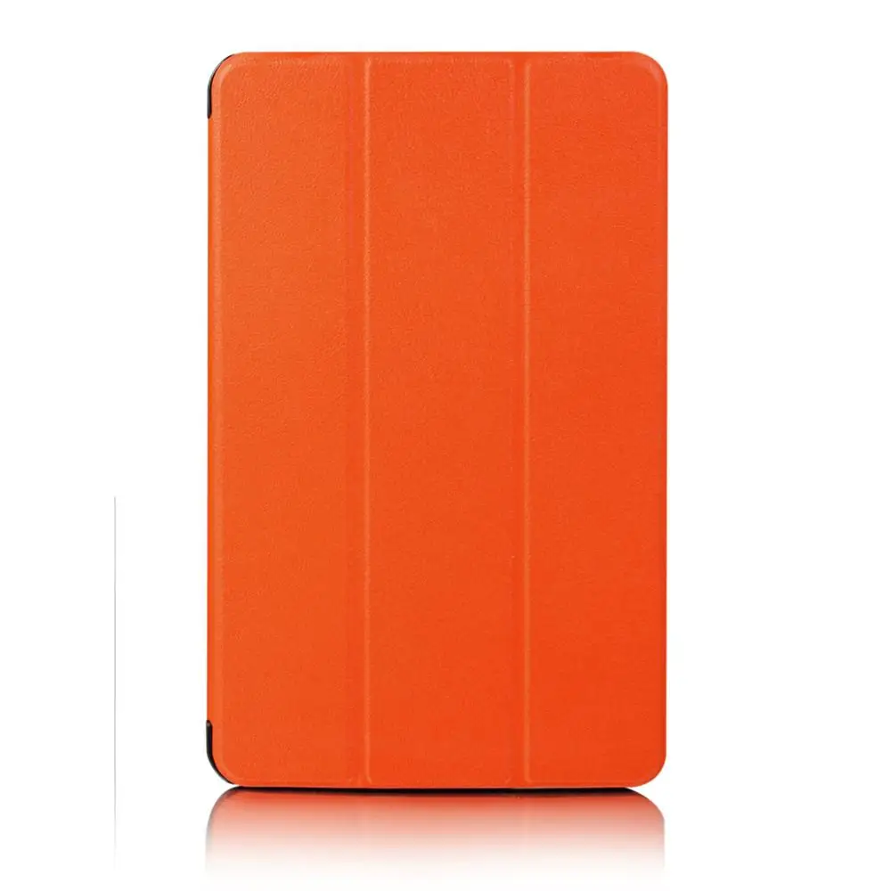 Чехол из искусственной кожи с магнитной подставкой для samsung Galaxy Tab A6 10,1 T585 T580 SM-T585 T580N funda чехол s+ пленка+ стилус - Цвет: Оранжевый