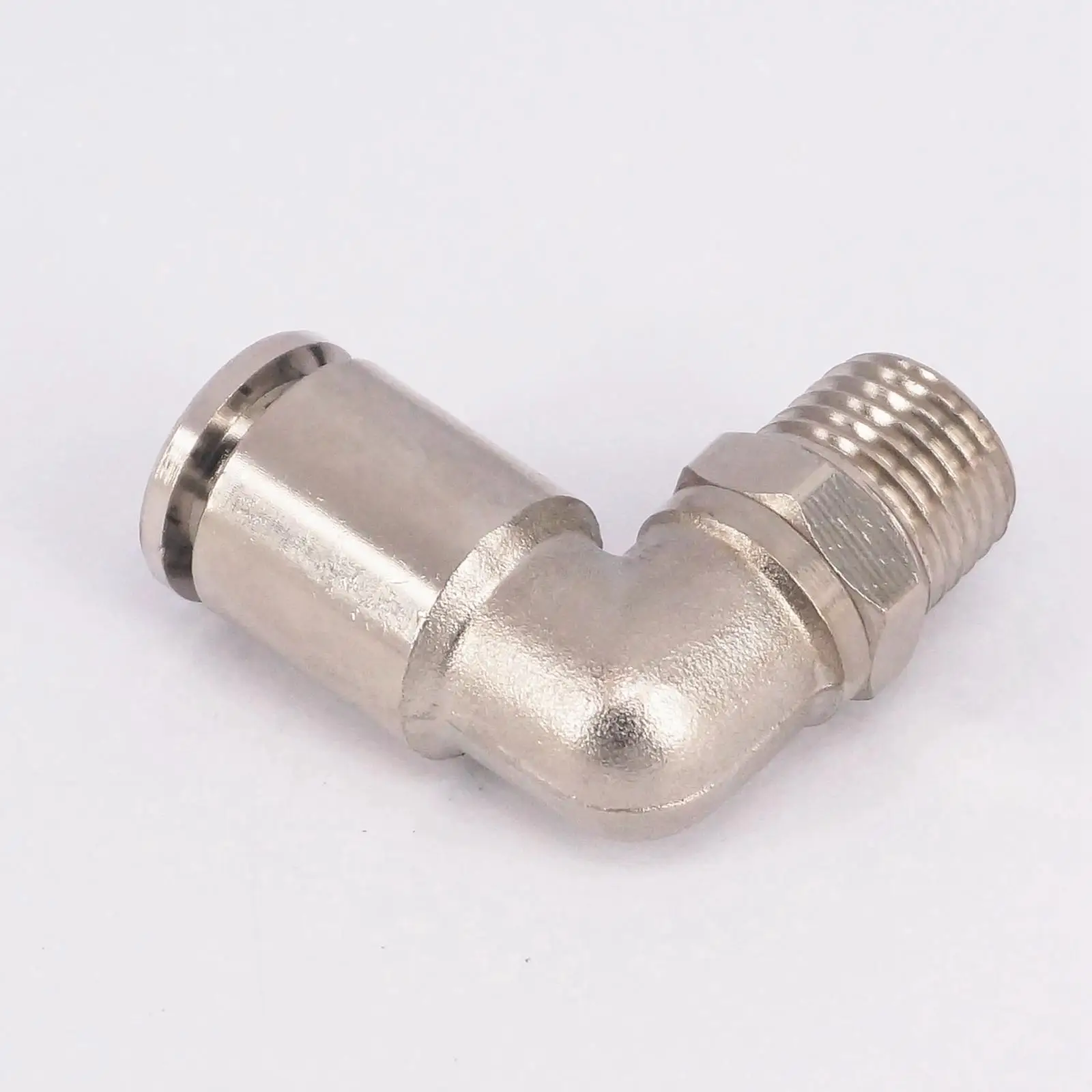 

1/4" BSP Male to Fit Tube O/D 10mm Pneumatic Nickel Brass ELbow Push In Connector Union Quick Release Air Fitting Plumbing