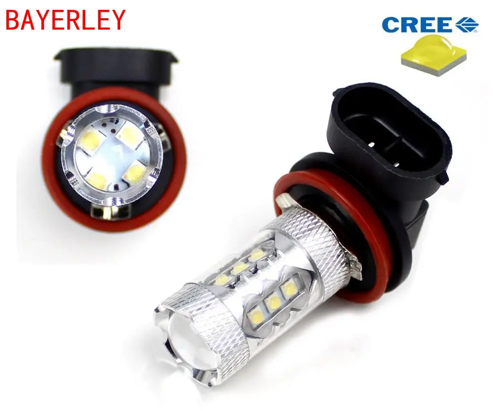 

80W High Power H11 H8 LED Replacement Bulbs For Fog Lights Driving Lamp Canbus Decoders For BMW X3 X5,Ford,Kia European Car