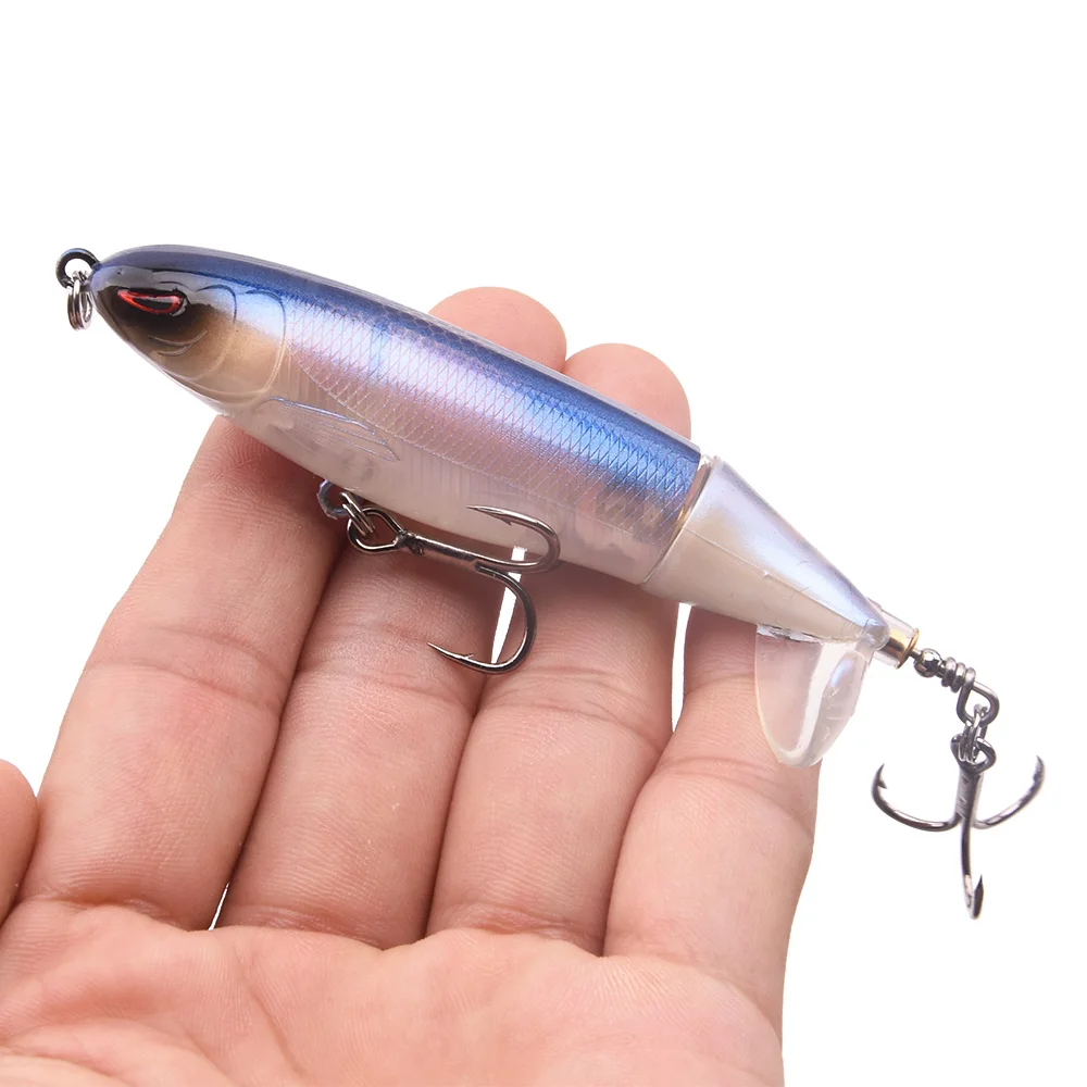 Isca de Pesca Lote Whopper Plopper 100mm 13g Flutuante Popper Lápis Artificial Duro Isca Wobbler Rotação Cauda Pesca Equipamento 3 Pçs - 9 3 pçs lote whopper plopper 100mm 13g